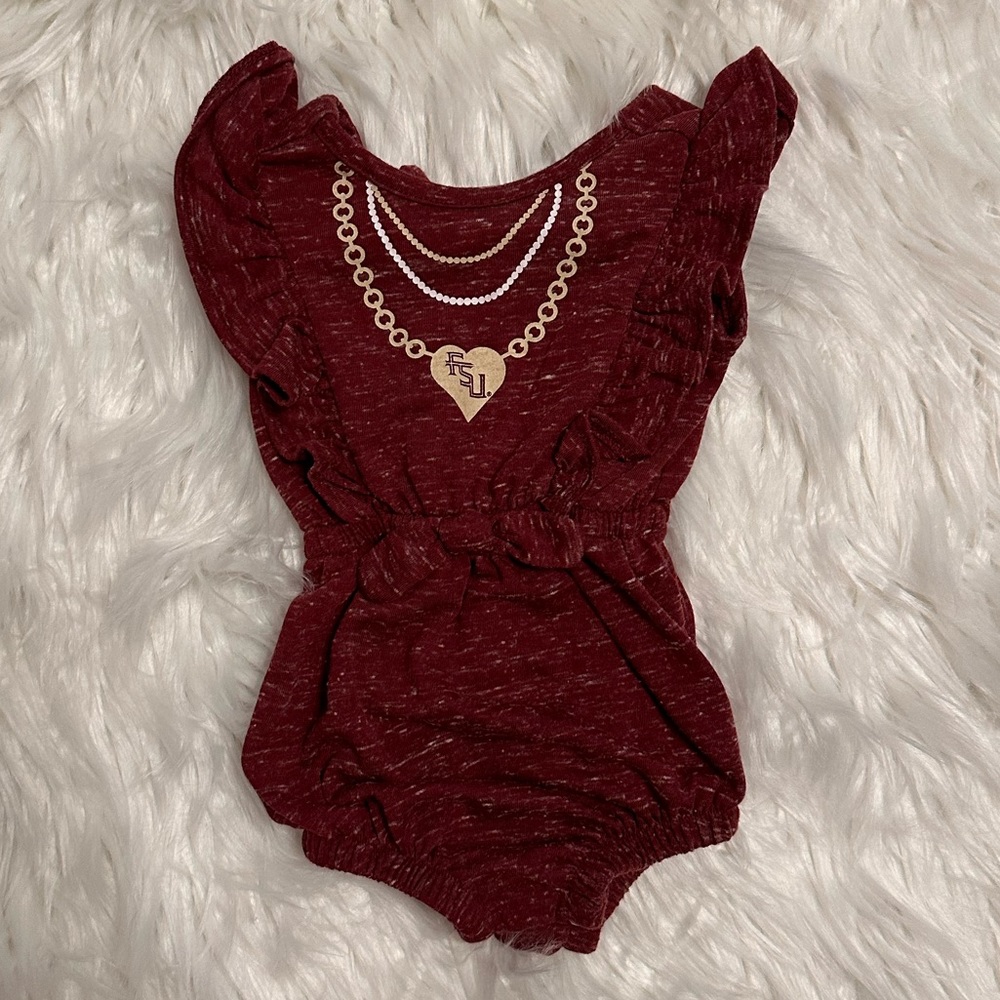 Florida State FSU Baby Girls Onesie with Faux Necklace